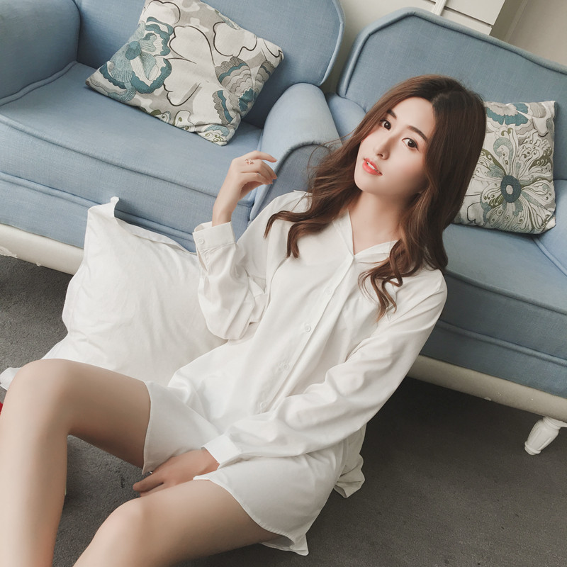 长袖宽松性感衬衫睡衣情调衣人情趣诱惑2018新品衬衫