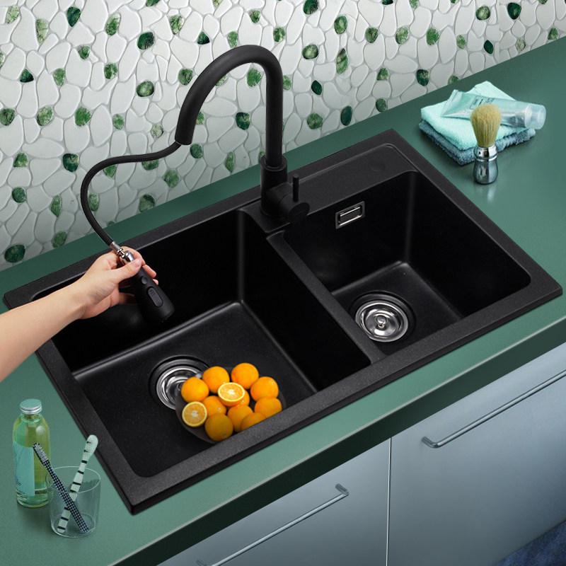 法国法水池洗碗池菜盆洗菜家用厨房盆双派斯台下水槽套餐
