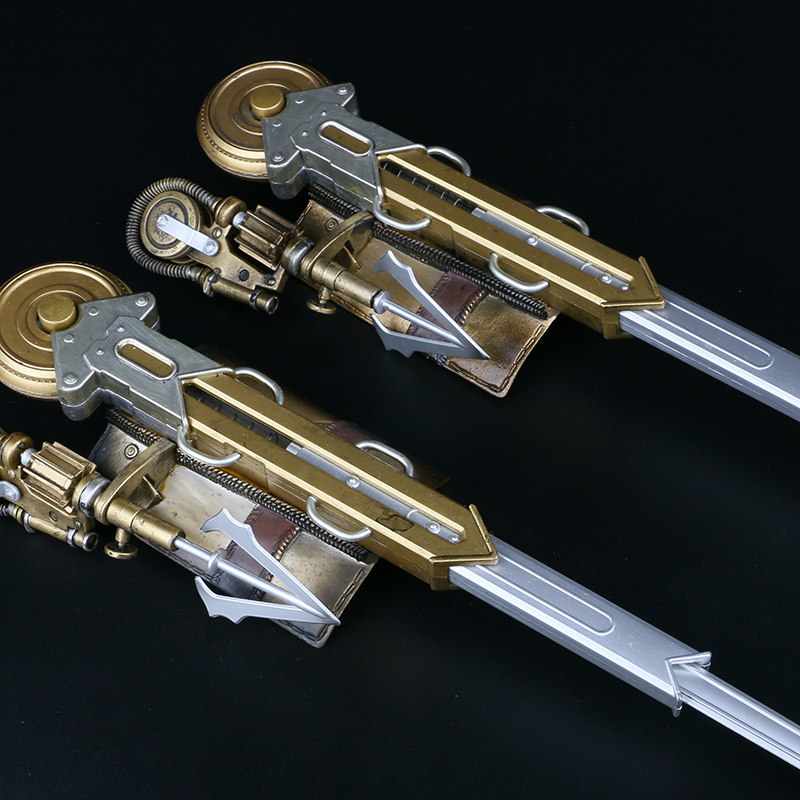 限量刺客信条6枭雄辛迪加cosplay武器道具三段袖剑可弹射树脂袖剑