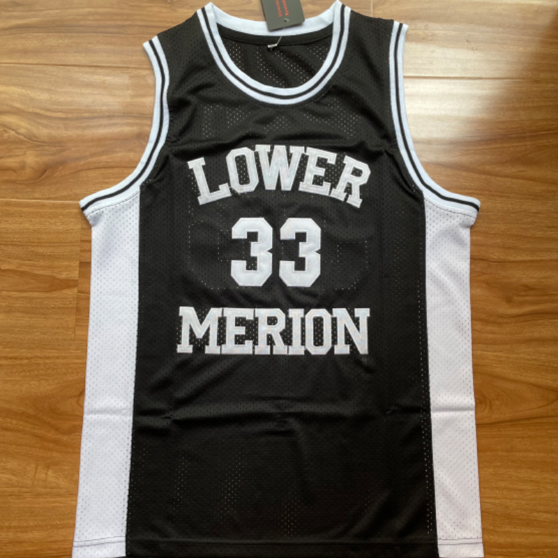 科比劳尔梅里33号高中球衣复古黑色刺绣篮球篮球服