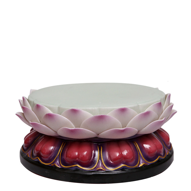 和南圣众家居佛堂摆件供奉佛像底座陶瓷彩绘莲花座观音台加高佛座