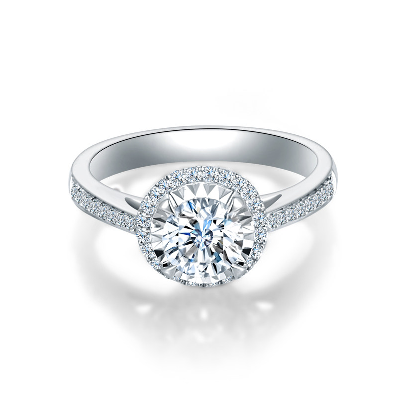 leysen莱绅通灵王室珠宝钻戒结婚戒指18k金钻石戒指女神款婚戒