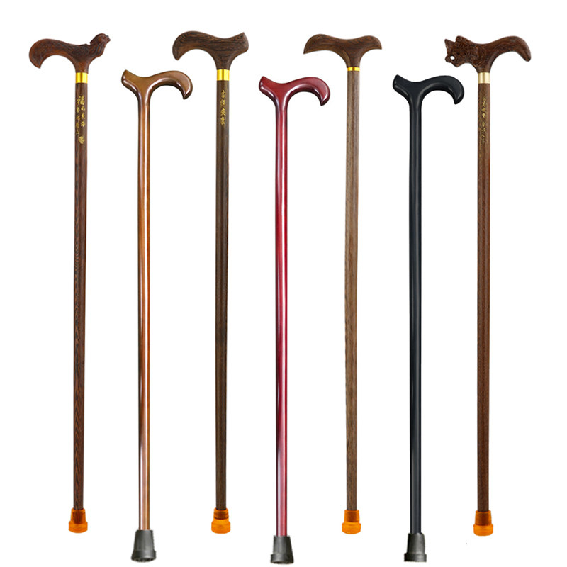 拐棍老人拐杖实木防滑老年人拄手鸡翅木木质手杖登山杖