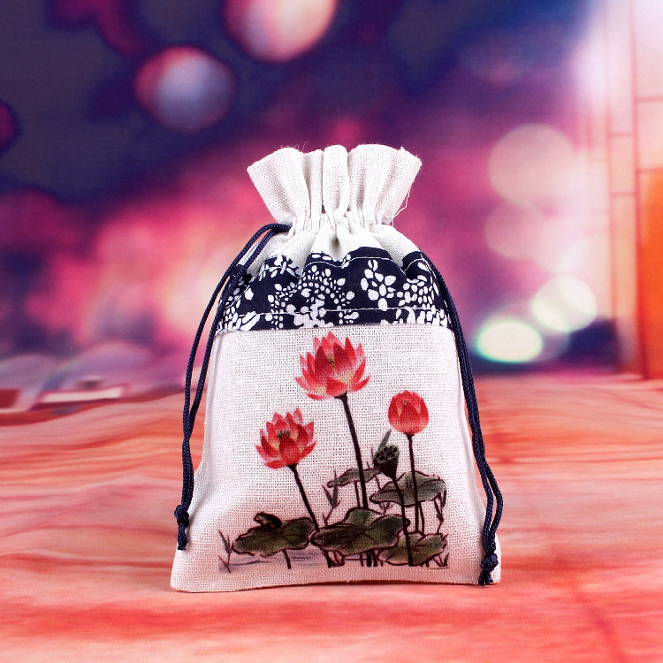 香包端午节香囊麻布布包白色白色棉棉布袋子空袋香包