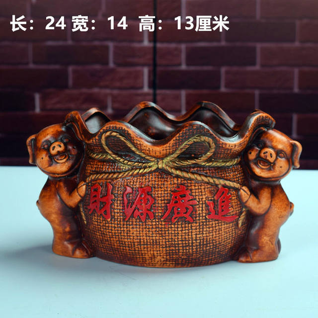 Large Creative Ceramic Retro Flower Pot Fortune Tree Potted Green Plants Bonsai Desktop Home Gardening Pottery Pot With Tray Large Creative Ceramic Retro Flower Pot Fortune Tree Potted Green Plants Bonsai Desktop Home Gardening Pottery Pot With Tray