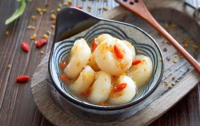 桂花马蹄糖水荸荠水果零食酒店饭店冷盘甜品凉菜