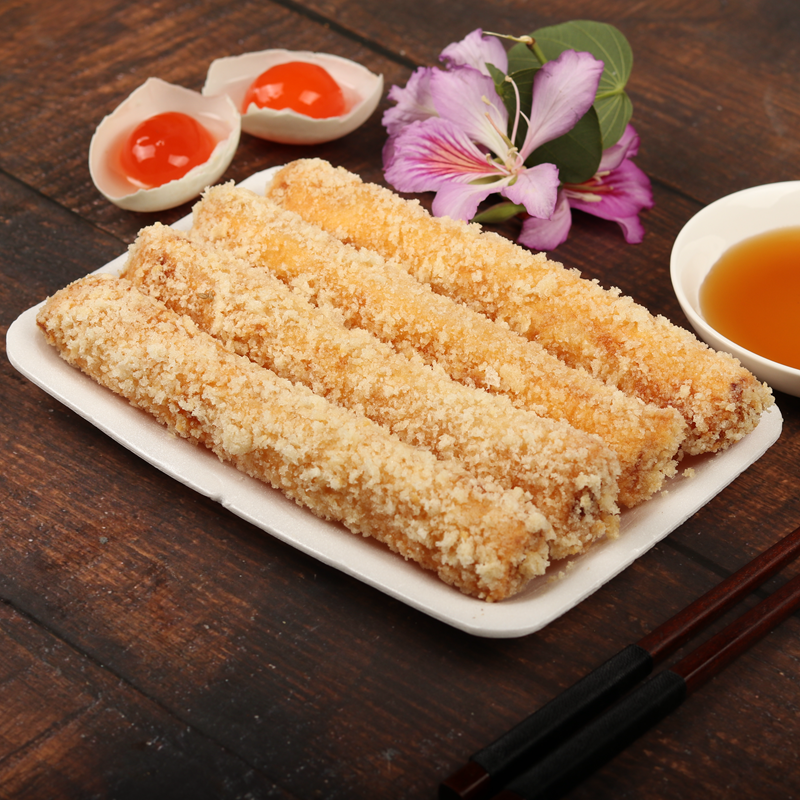 广东潮汕粤菜潮菜咸蛋蛋卷油炸传统手工小吃传统中式糕点