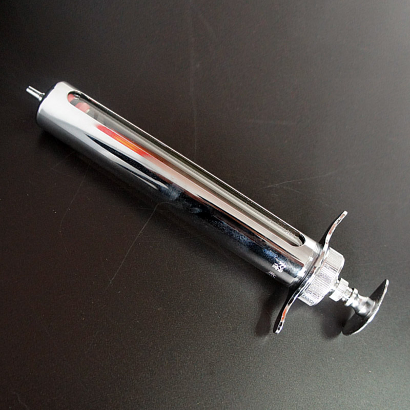 上海红旗50ml注射器包邮精品金属兽医针管兽用器械鸡猪牛羊防疫针