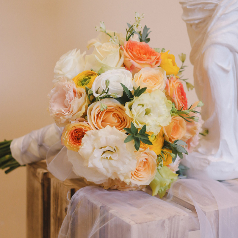 同城杭州新娘手捧鲜花速递结婚韩式花束新娘手捧花