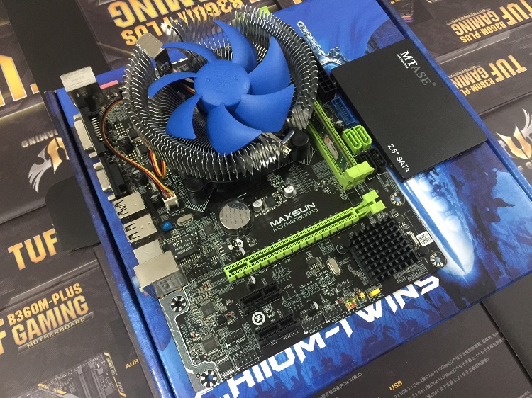 主板铭瑄h81套装h81g1820g1840cpu内存风扇固态主板