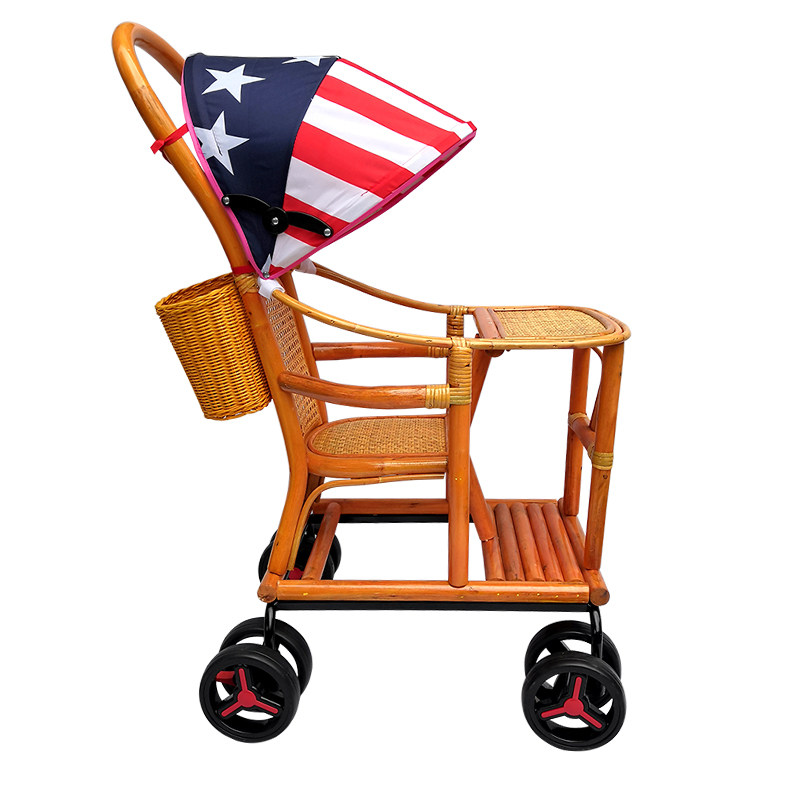 婴儿竹藤推车轻便夏季藤编婴儿竹子推车藤车夏天婴儿藤椅小推车