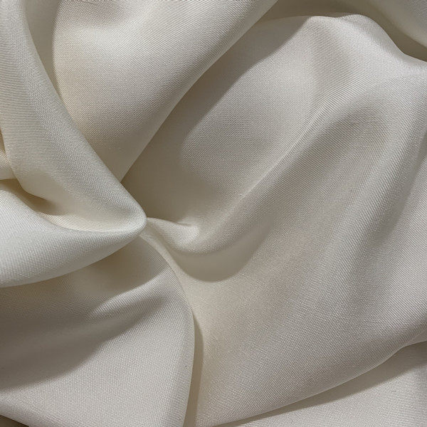 白色服装面料丝绸高档意大利布匹面料连衣裙上衣高级海绵垫