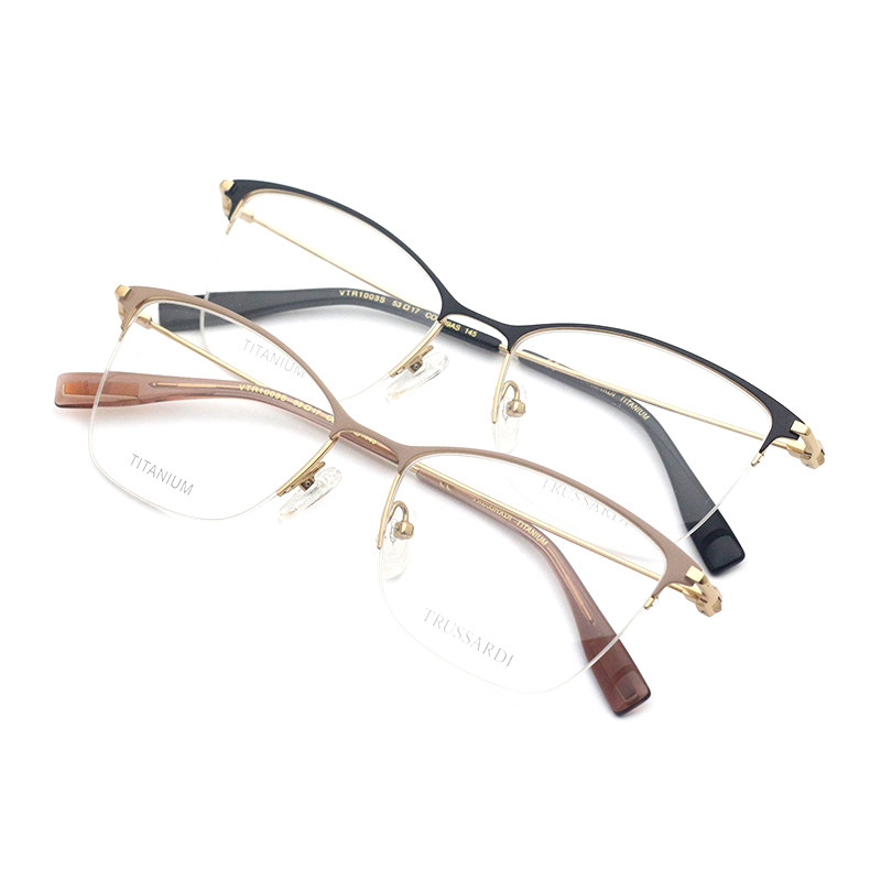 真品trussardi杜鲁萨迪眼镜镜框时尚潮款纯钛近视近视眼眼镜架