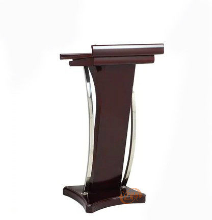 话筒演讲讲台实木发言咨客台讲话接待报告迎宾演讲台