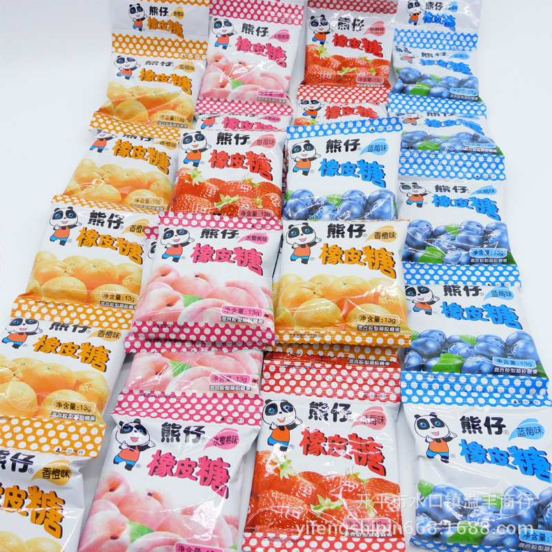 糖果熊仔橡皮糖qq果汁软糖怀旧休闲零食一袋糖果