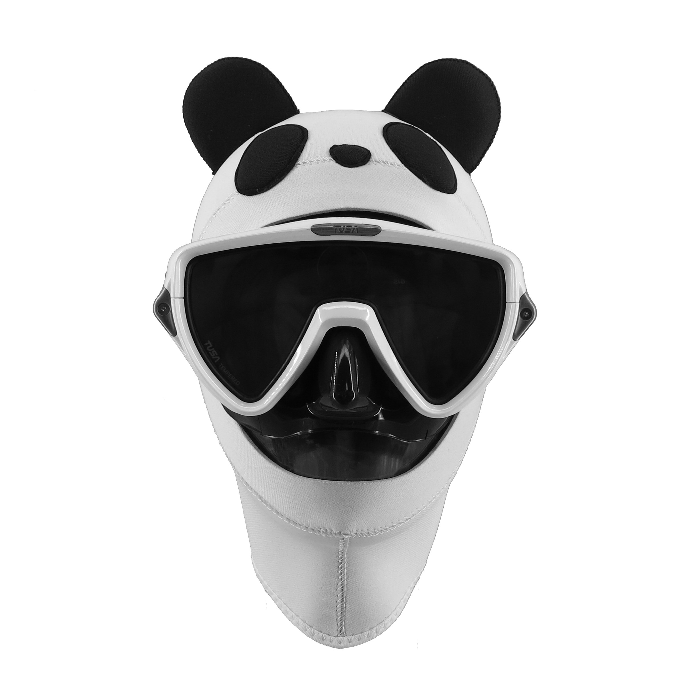 潜水kinnoscuba可爱卡通头套小熊猫成人帽子子女潜水帽