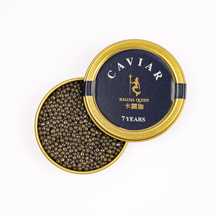 直播专享 卡露伽西伯利亚7年鱼子酱即食千岛湖鲟鱼籽酱caviar10g