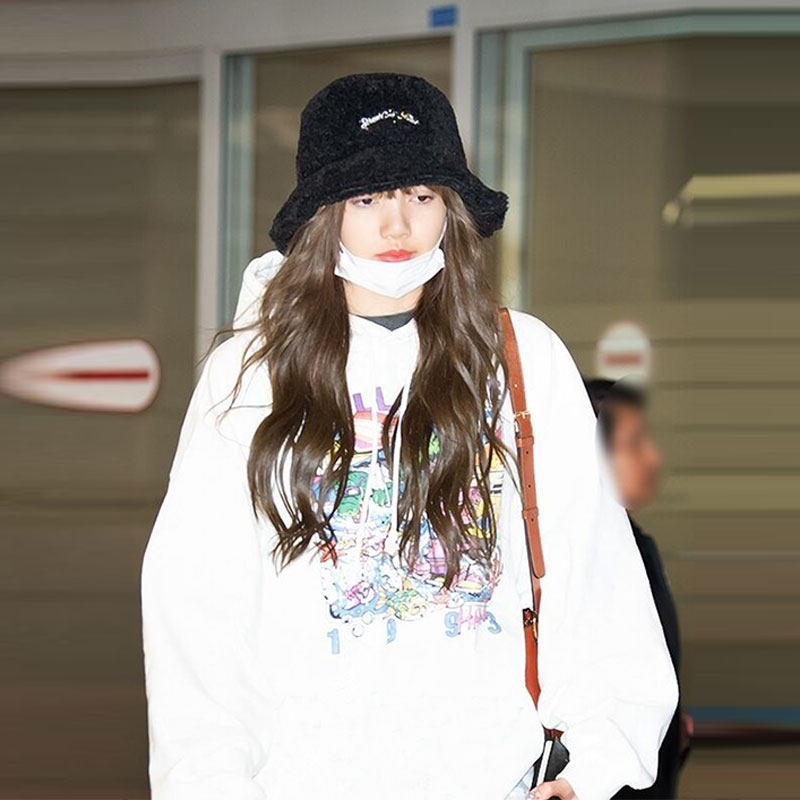 lisa卡通外套潮牌欧美卫衣连帽印花同款上衣卫衣