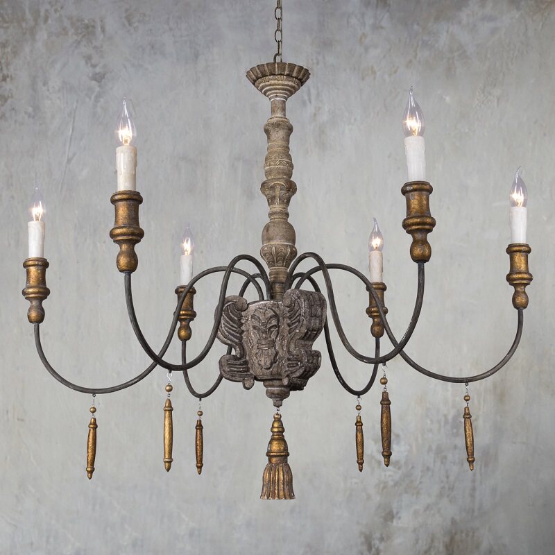 法式乡村复古吊灯创意餐厅欧式别墅客厅卧室客厅吊灯