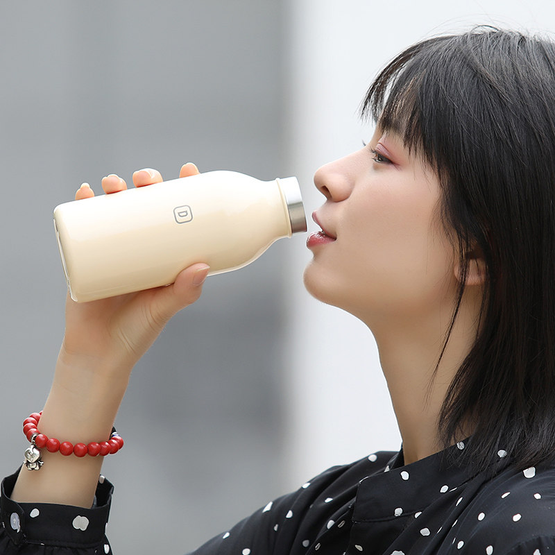 mosh日本保温杯少女男牛奶瓶学生可爱小巧便携保温杯