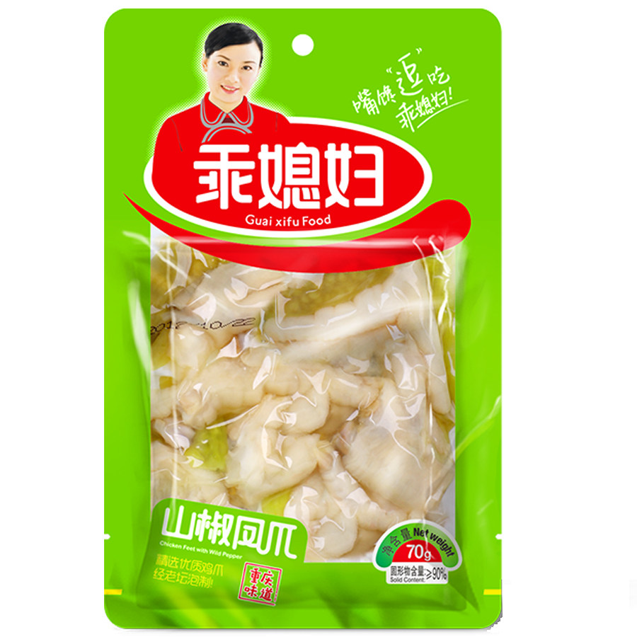 凤爪乖媳妇泡椒70g120g鸡爪重庆特产辣味休闲鸡肉零食