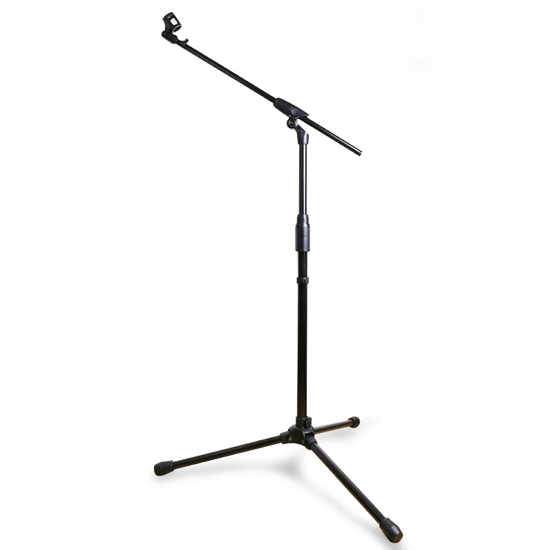 prefox立式话筒架可升降折叠落地式麦克风架子sm101话筒夹