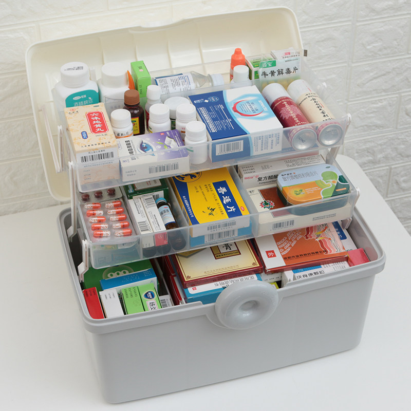 药箱家用医疗急救常备常备药药品多层大容量儿童医药箱
