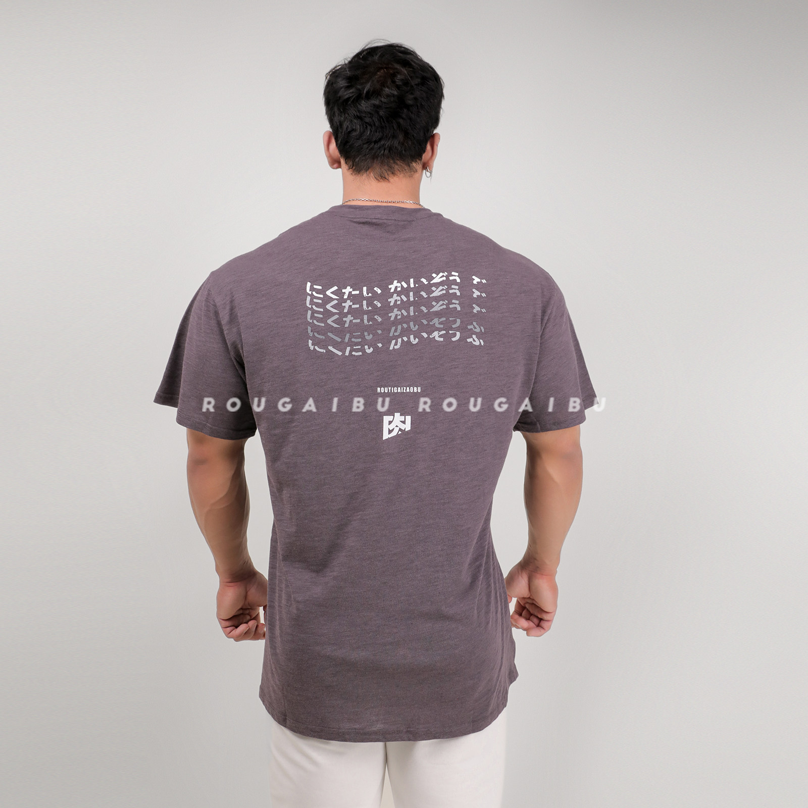 肉改部日系复古潮流短袖运动健身休闲透气朋克运动t恤