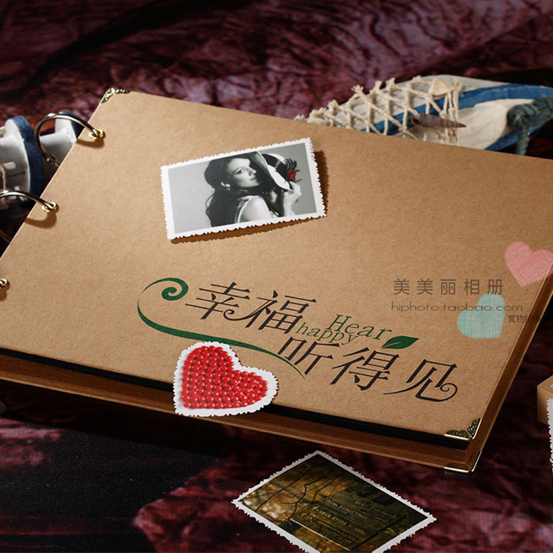 diy相册10寸手工宝宝粘贴式制作情侣大本拍立得创意影集纪念册