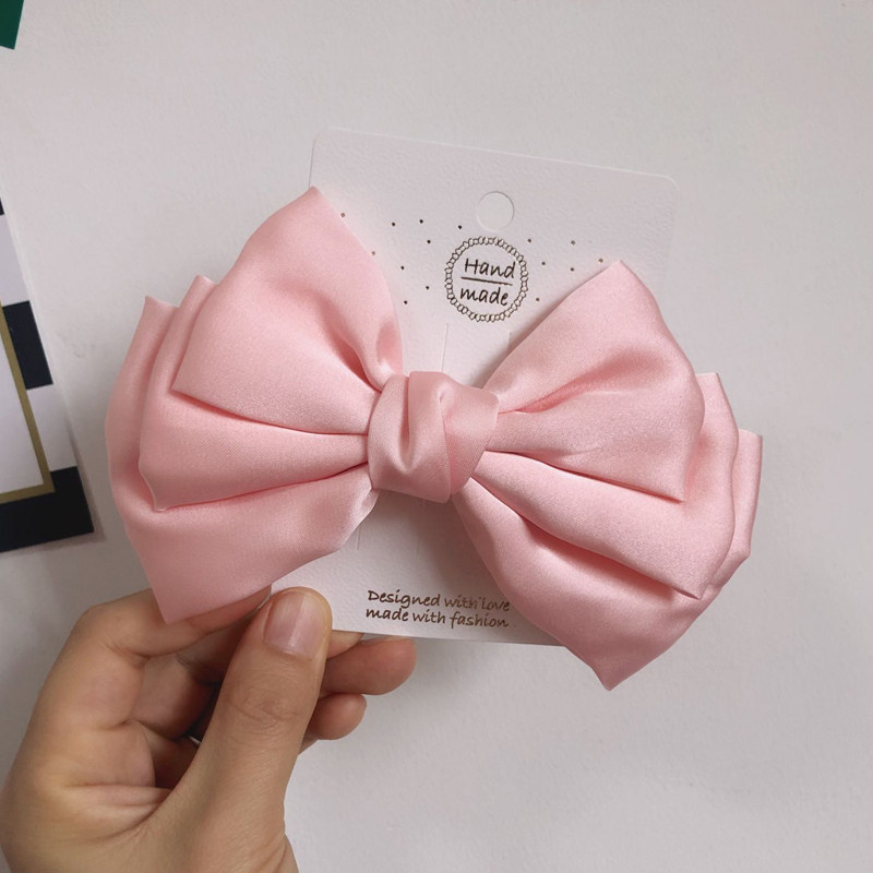 韩国双层蝴蝶结包布发夹可爱爱宝宝发卡儿童头饰发饰