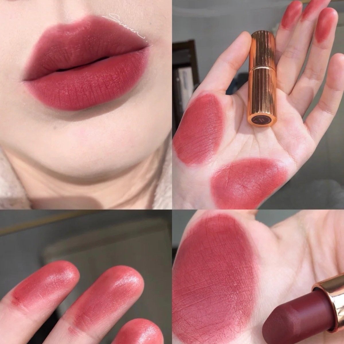 charlottetilbury夏洛特ct绸缎丝绒唇膏3.5g口红walkofshame红棕唇膏