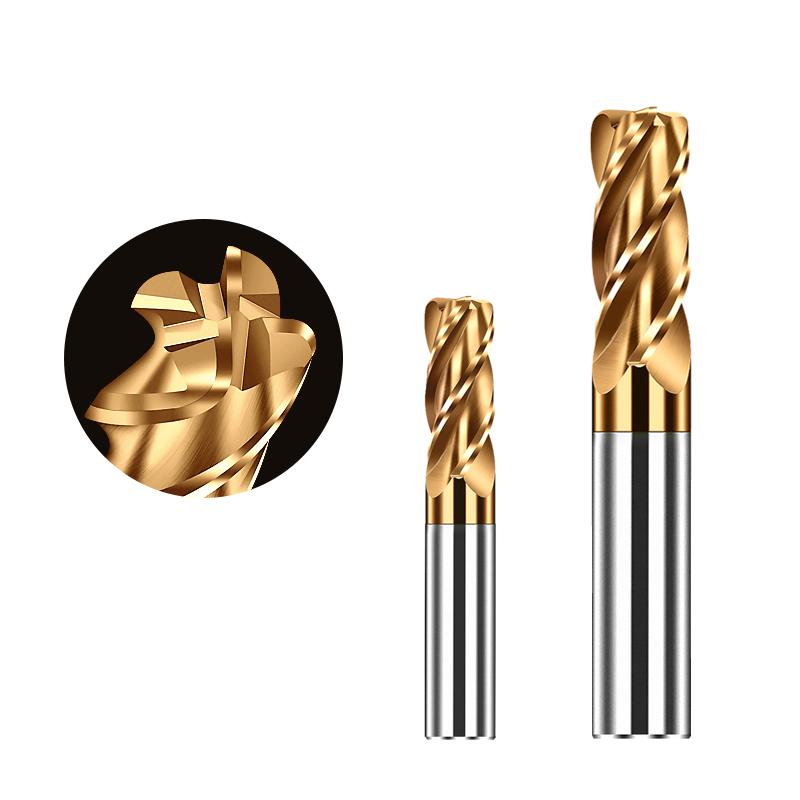 铣刀硬质金圆鼻刀直柄钨钢涂层牛鼻台湾cpd60立铣刀