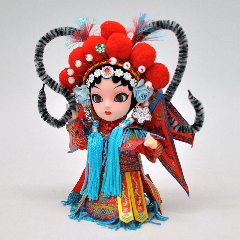 中国风特色礼品京剧脸谱人物摆件北京纪念品娟人娃娃送老外的礼物