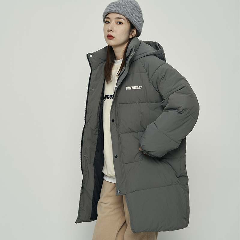 GMETRYART（盖米）中长款宽松加厚棉袄冬季情侣面包服棉衣外套潮