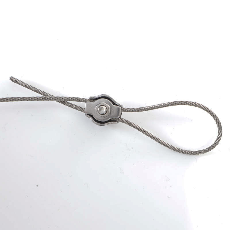 夹头不锈钢钢丝绳卡头紧固单夹装饰晾衣被子卡扣钢丝绳