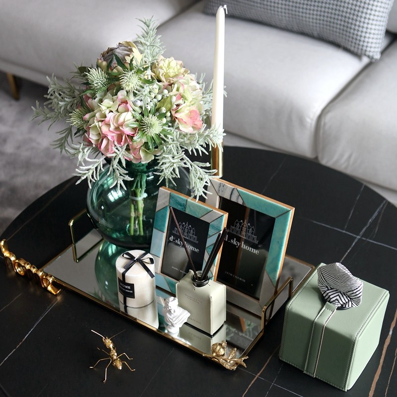 轻奢玻璃创意设计师花瓶样板间花艺现代简约插花器玄关装饰摆件台