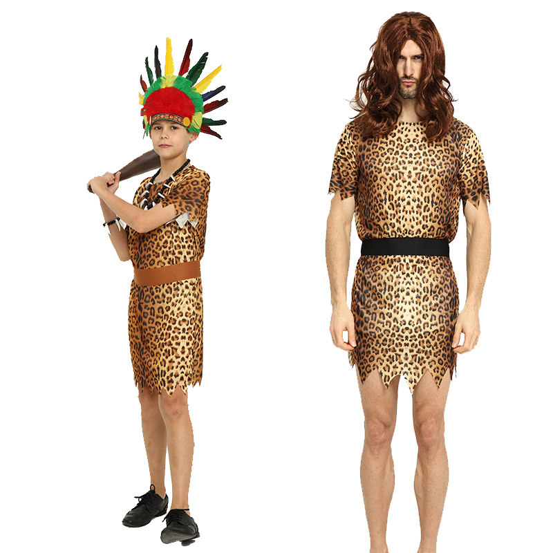 万圣节服装成人野人原始人印第安人非洲服饰演出男女服饰