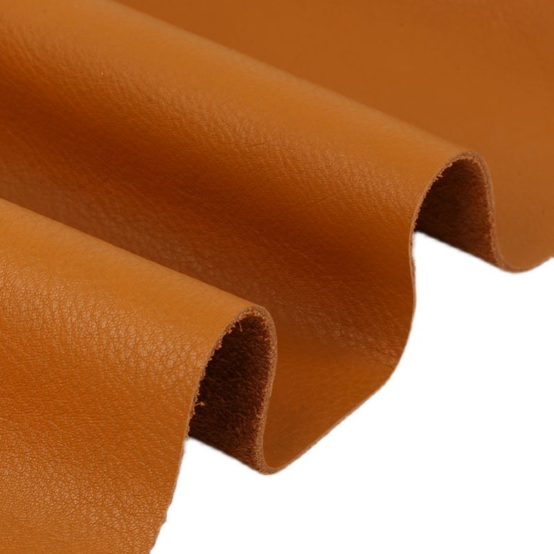 皮料整张头牛皮浅黄棕色2mm厚牛皮革面料荔枝海绵垫