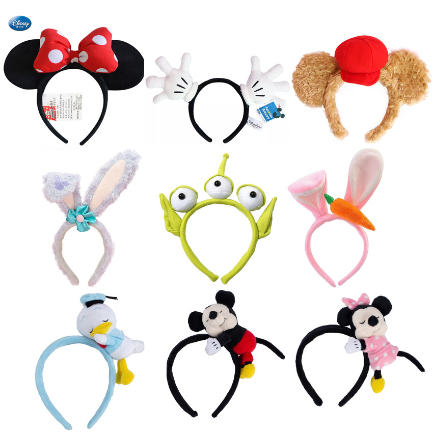 东京迪士尼头箍动漫周边三眼仔发箍男女新款卖萌毛绒可爱头饰旅游