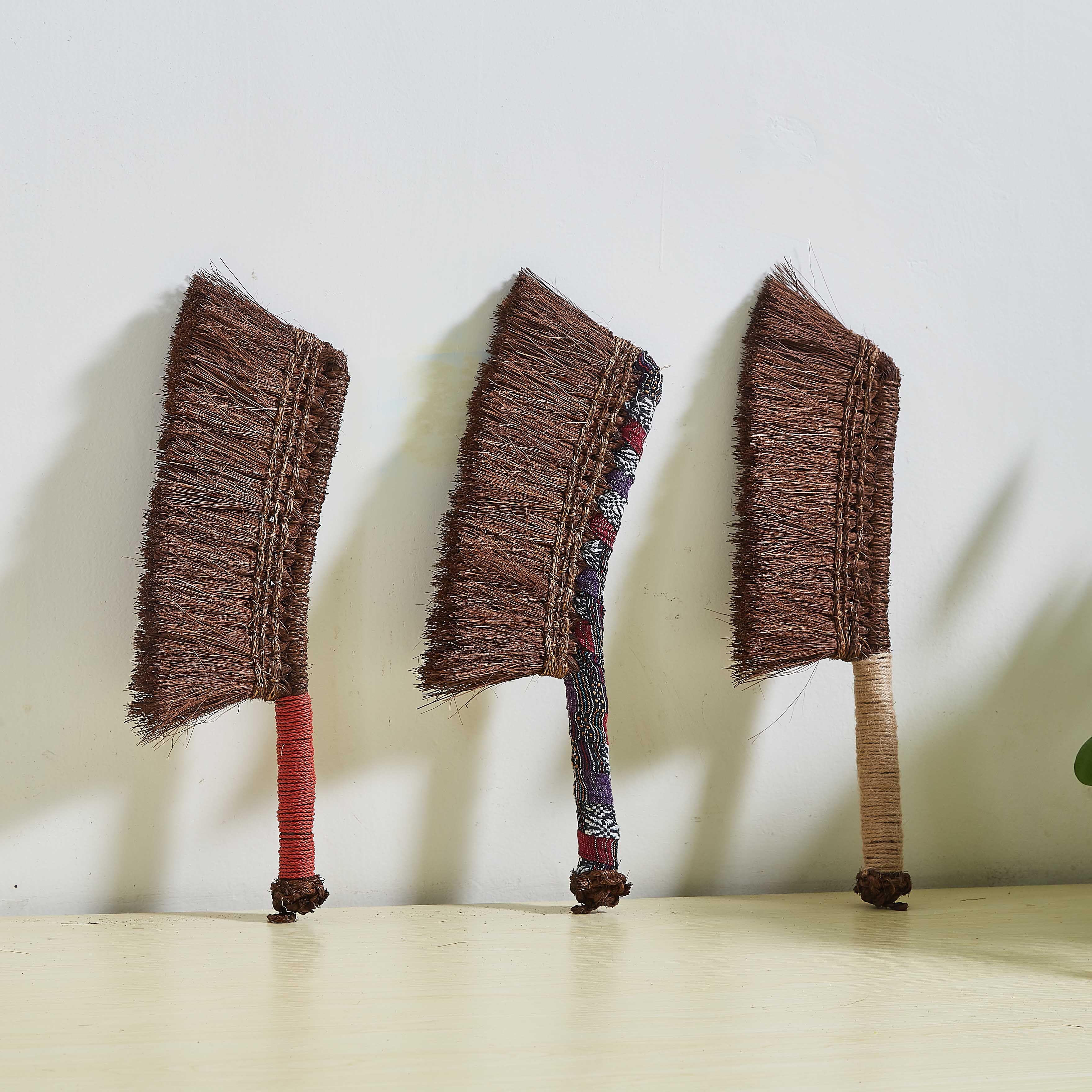 手工编织山棕扫刷子笤帚汽车除尘床刷防静电扫炕床刷