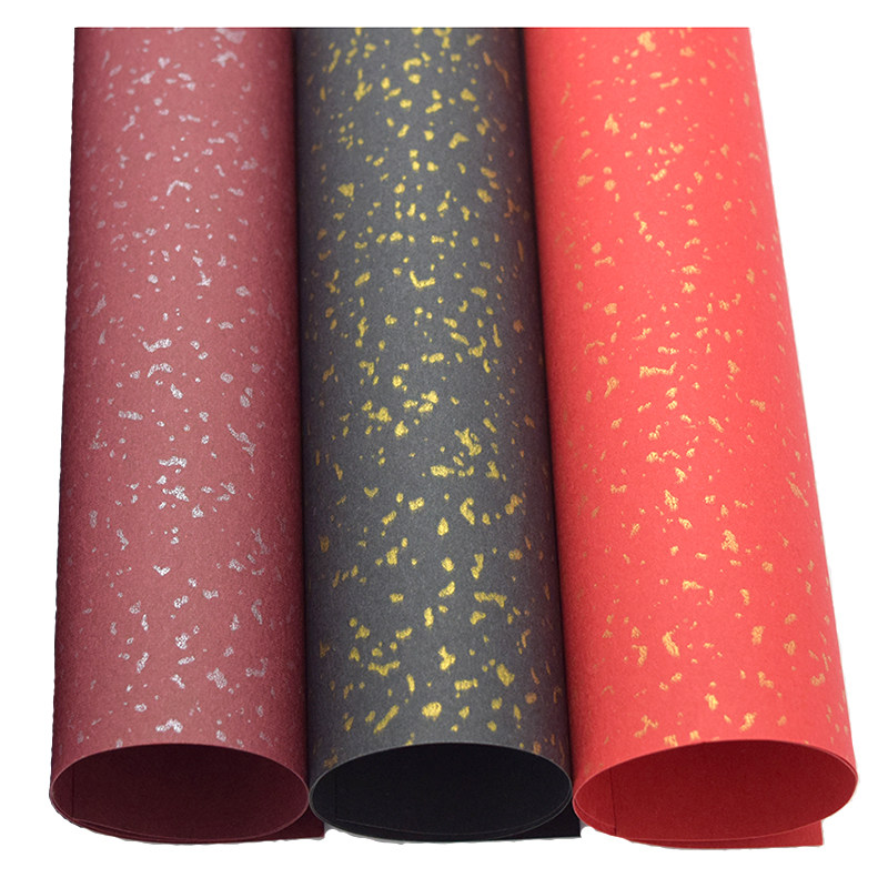 大张喜庆包装珠光飘金艺术蚕丝花纹金银星语包装纸