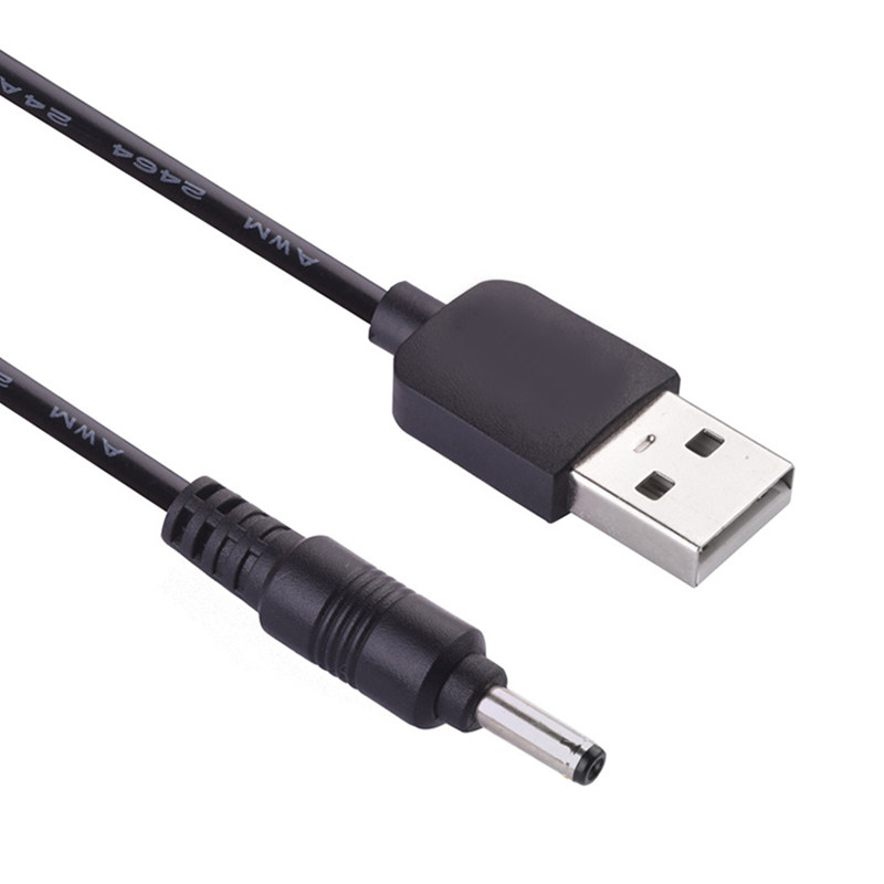 线露娜洁面仪牙齿美白仪台灯圆孔圆头小风扇音响通用充电线usb转dc3