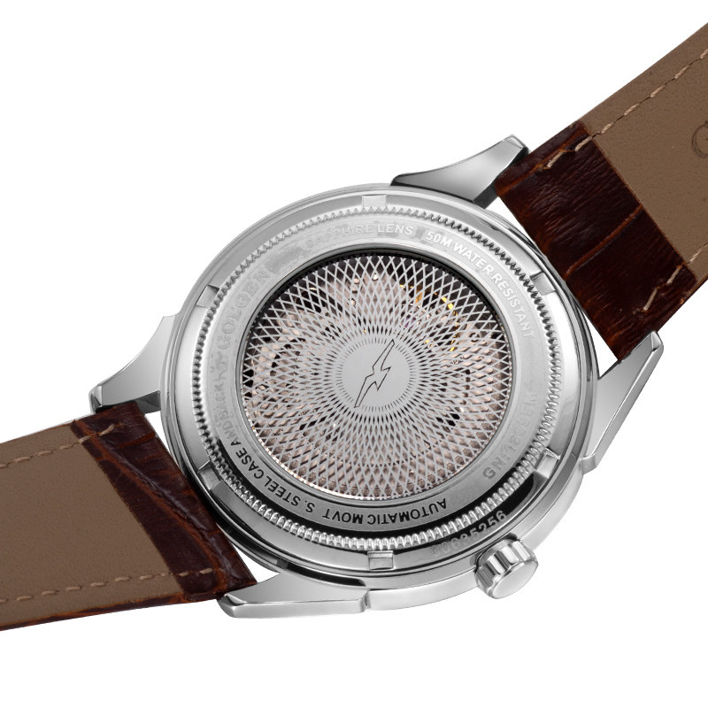 golgen古尊手表男女情侣表时尚镂空皮带机械官方国产腕表