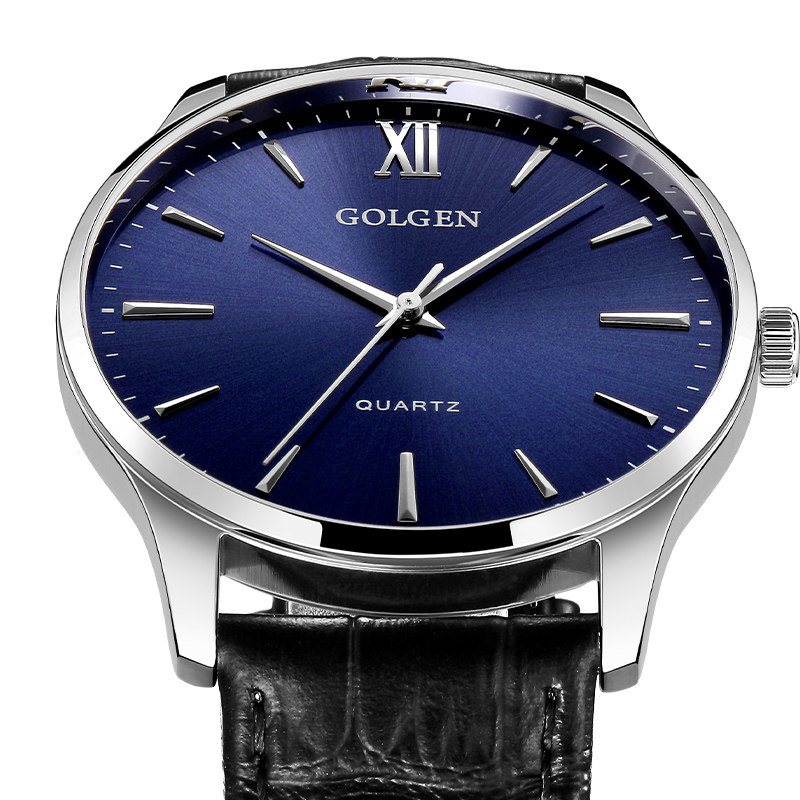 golgen古尊手表男女简约经典商务石英钢带官方国产腕表