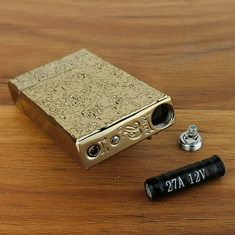 红眼七恶骷髅聚首典装电池触摸感应防风红色充气打火机