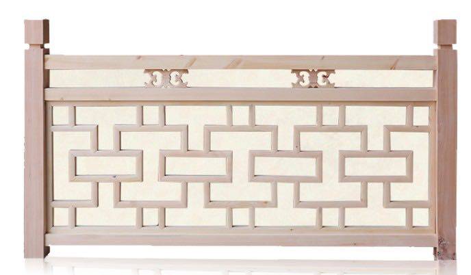 定制做东阳仿古木雕新中式装修花格雕花栏杆室内护栏围栏实木扶手