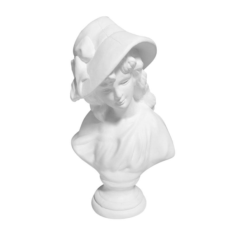 石膏茶花女33cm雕塑摆件教具美术素描写生人物石膏像