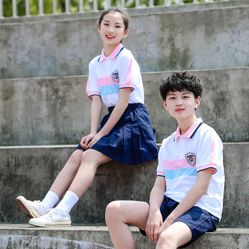 青少年校服夏季新款初中生班服运动服舒适宽松短袖校服