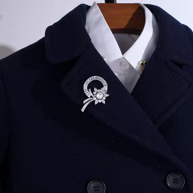 ol时尚丽人魅力闪烁高端水晶胸针胸花大衣胸针