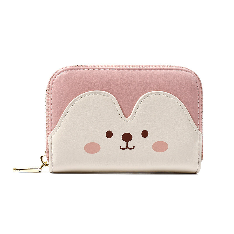 可爱卡包女式小巧超薄迷你大容量多卡位卡片包简约精致零钱包一体